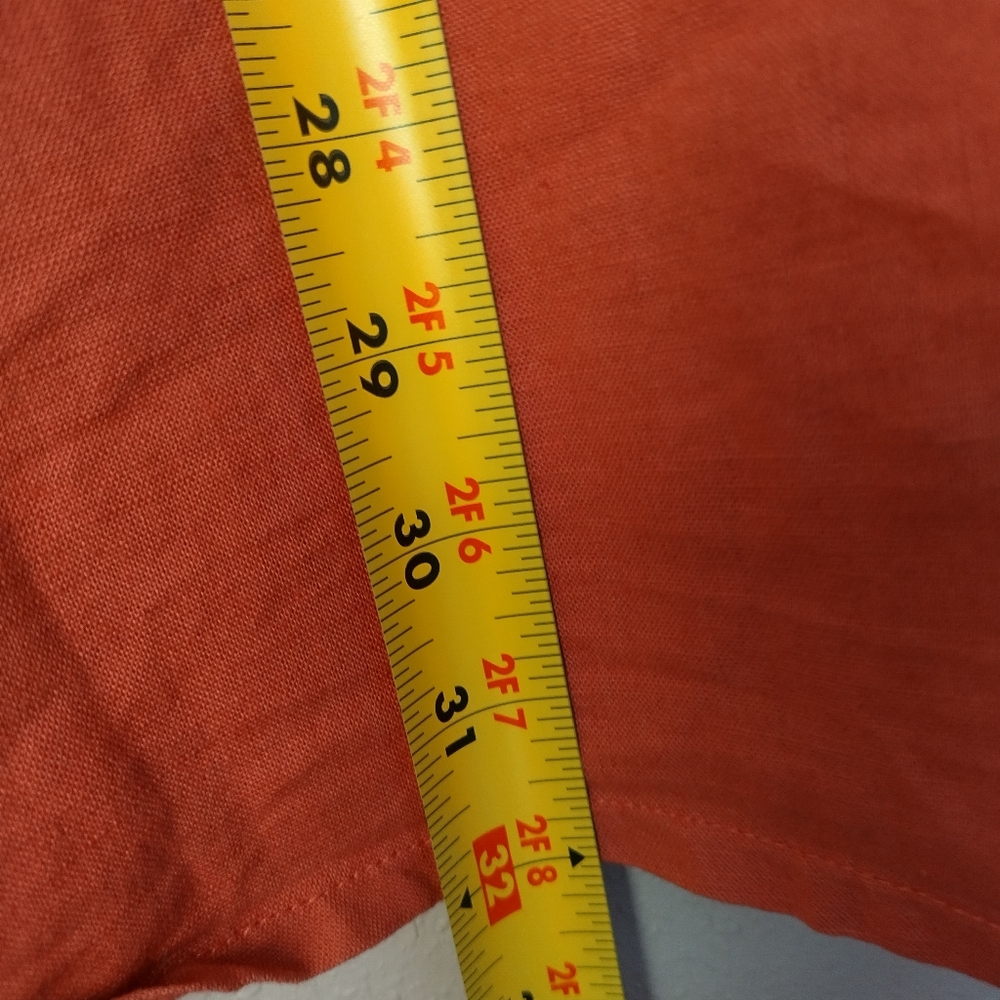 Lulus Linen Blend Terracotta Tie Back Side Button Mini Dress Size XS - Picture 8 of 12